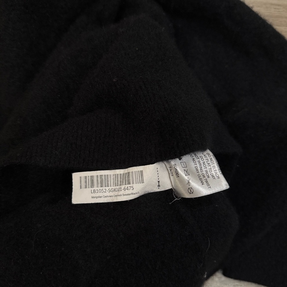 Quince Black Mongolian Cashmere Crewneck Fuzzy Sweater Size S - Picture 11 of 11
